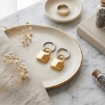 Earrings Of Padlock - Gold