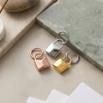 Earrings Of Padlock - Rosegold - Gambar 3