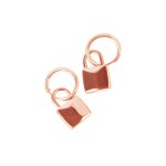 Earrings Of Padlock - Rosegold - Gambar 4
