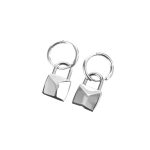 Earrings Of Padlock - Silver - Gambar 5